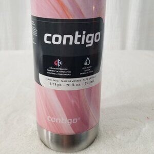 1 Contigo "Huron" Travel Mug Pink Brand New 1.25 pt./ 20 fl. oz./ 591 ml.